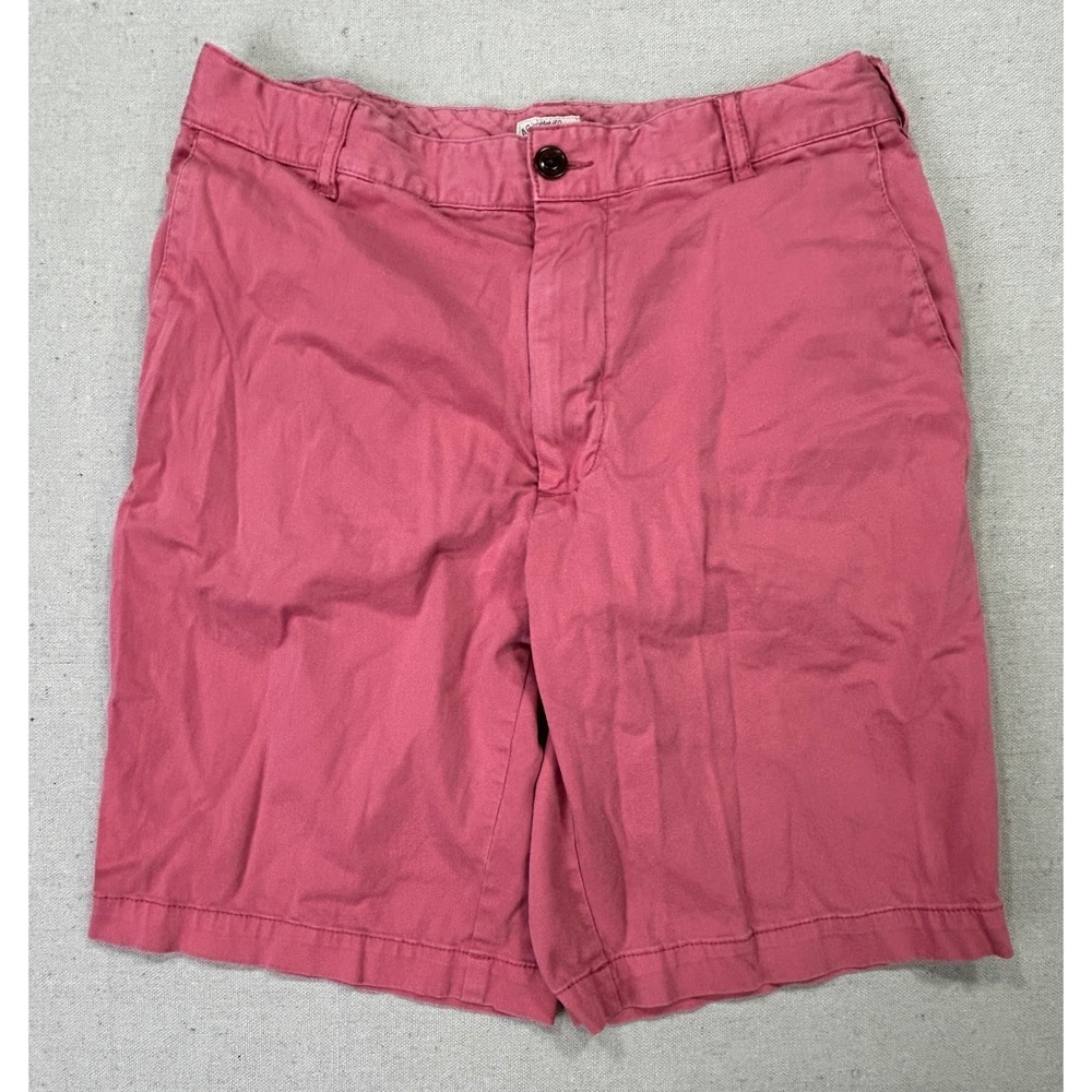 Faherty Brand Mens 29 Chino Shorts Pink Stretch Cotton Flat Front Summer